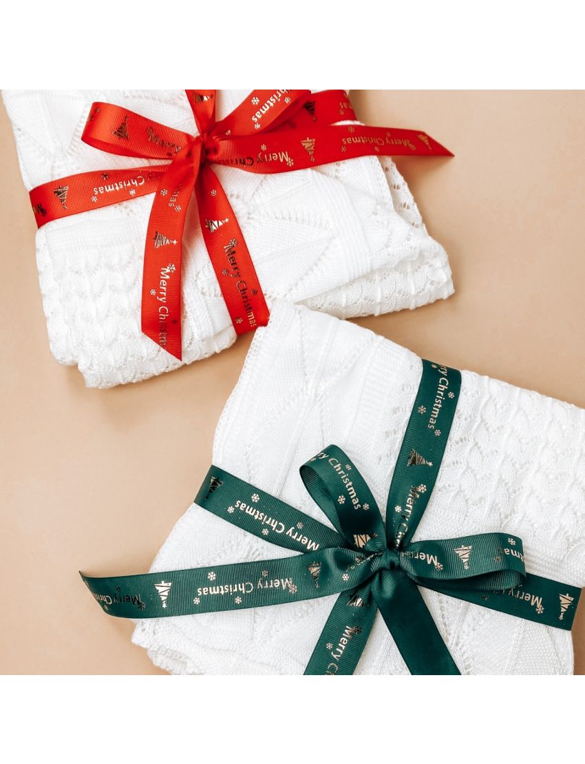 Manta tricotada branca