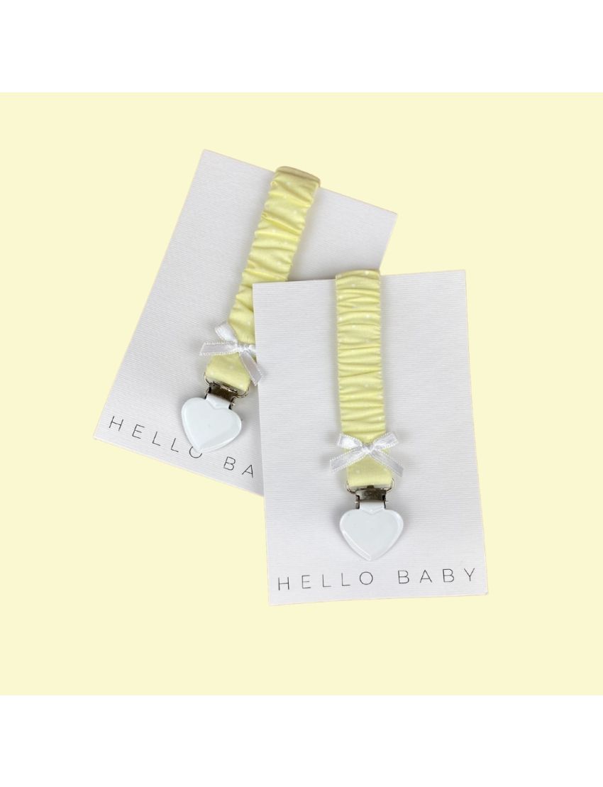 Prende chupeta amarelo