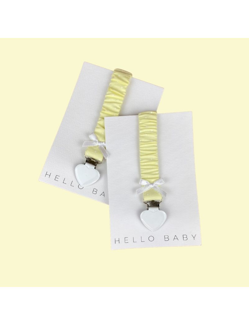 Prende chupeta amarelo